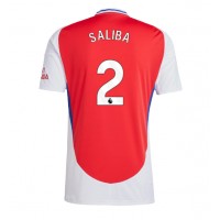 Camisa de Futebol Arsenal William Saliba #2 Equipamento Principal 2024-25 Manga Curta